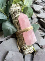 Load image into Gallery viewer, Rose Quartz &amp; Sage Bouquet
