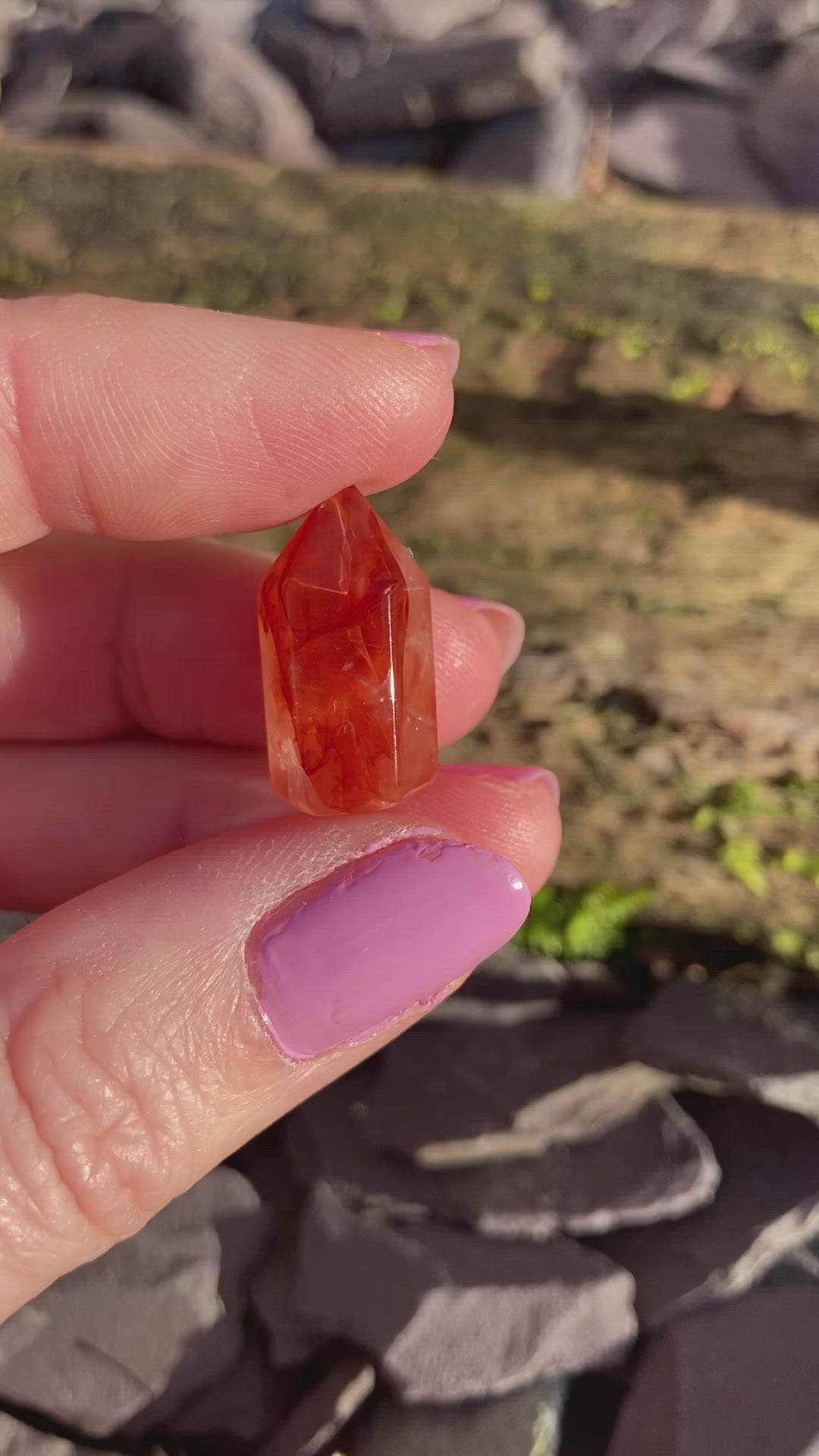 Mini Fire Quartz points