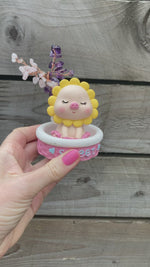 Load and play video in Gallery viewer, Rose quartz and Amethyst chip tree piglet cutie
