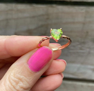 Pretty Peridot ring and bracelet collection