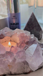 Amethyst candle  t-light holders