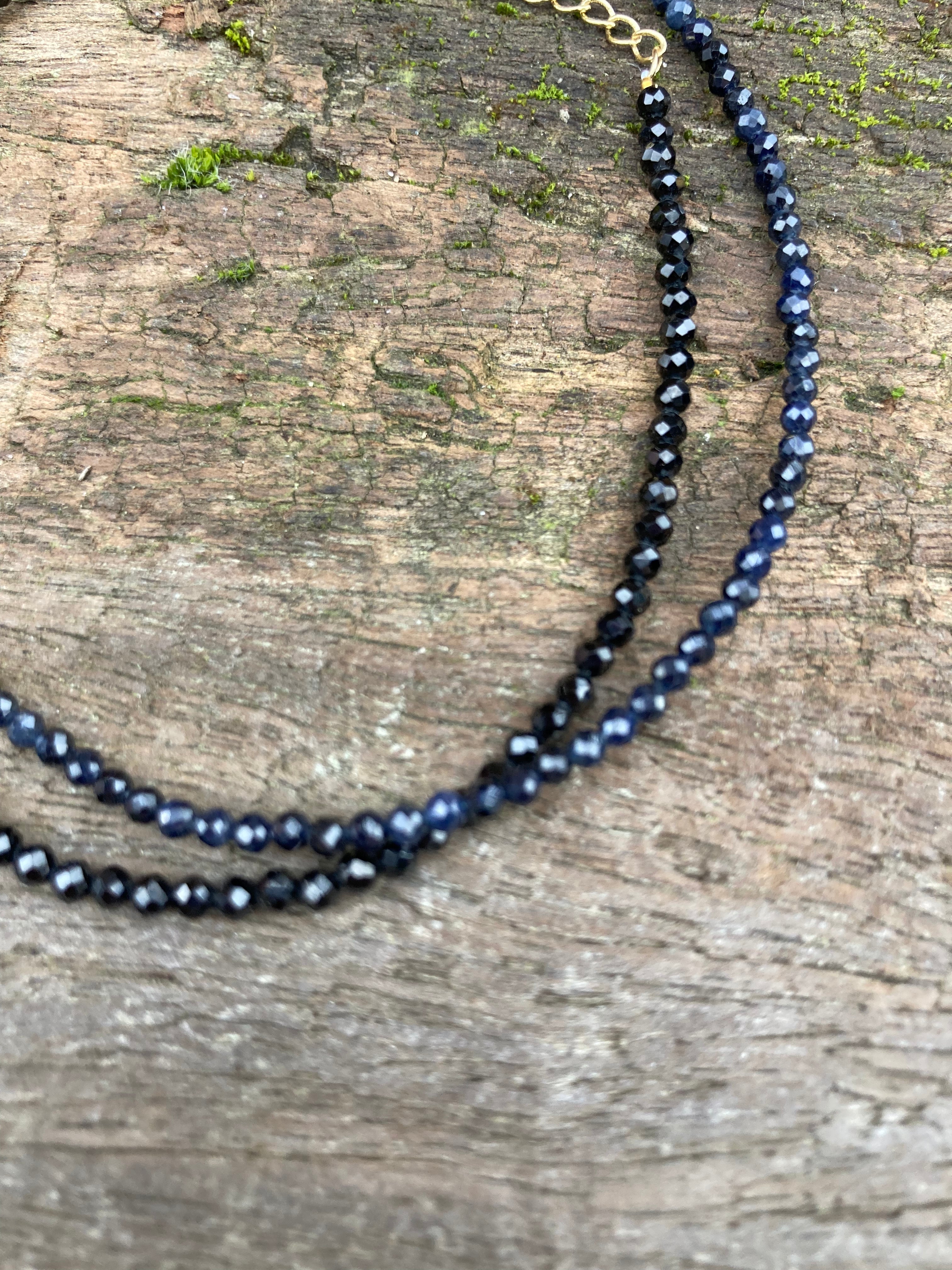 Sapphire 💙 Black Obsidian 🖤 anklets