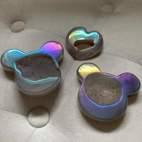 Aura druzy Agate Mickey Mouse palms