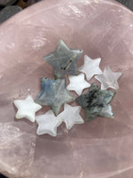 Load image into Gallery viewer, Mini Selenite &amp; Flashy Labarodite stars ⭐️
