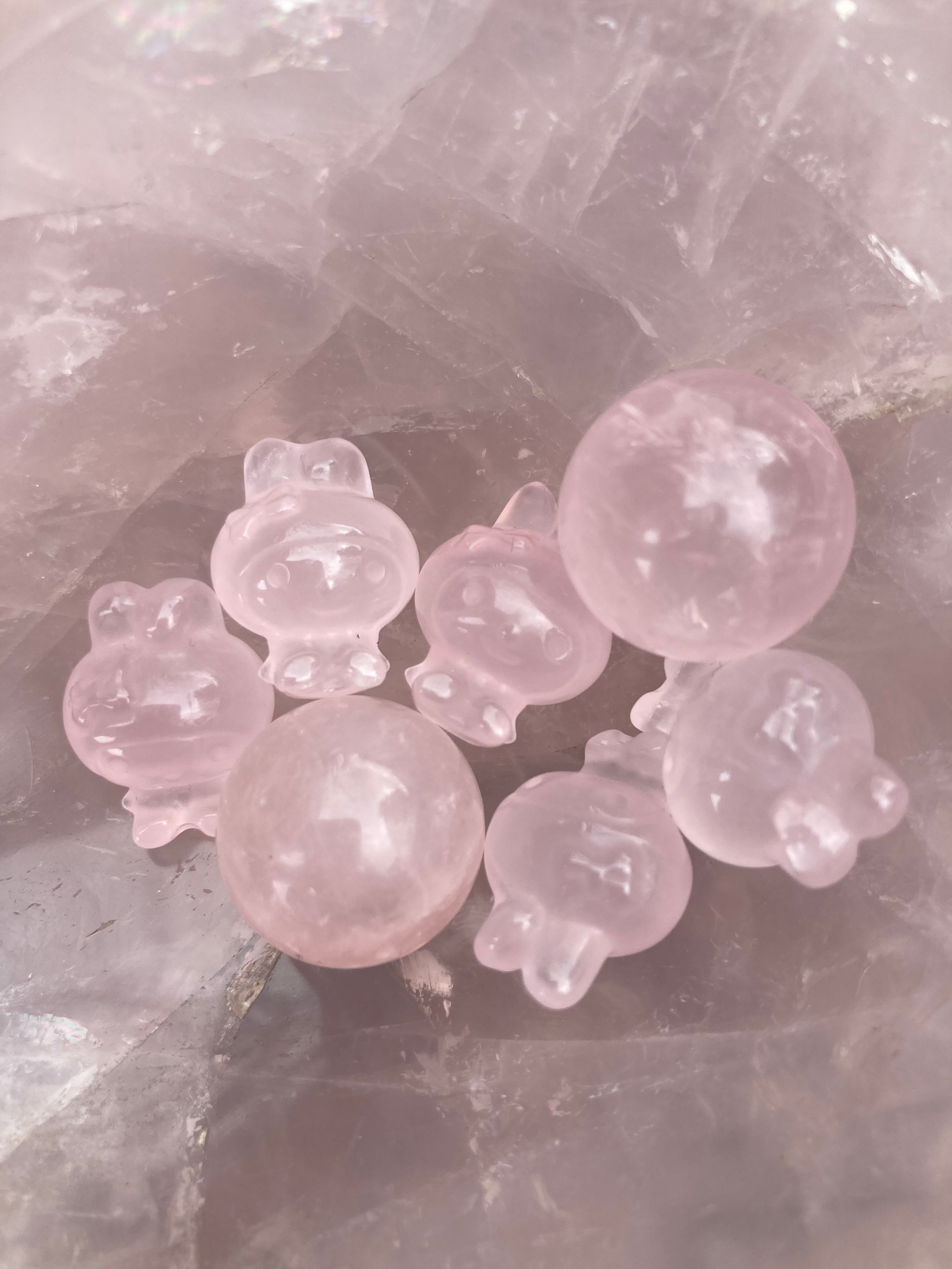 Mini Rose Quartz Miffy & spheres 💖