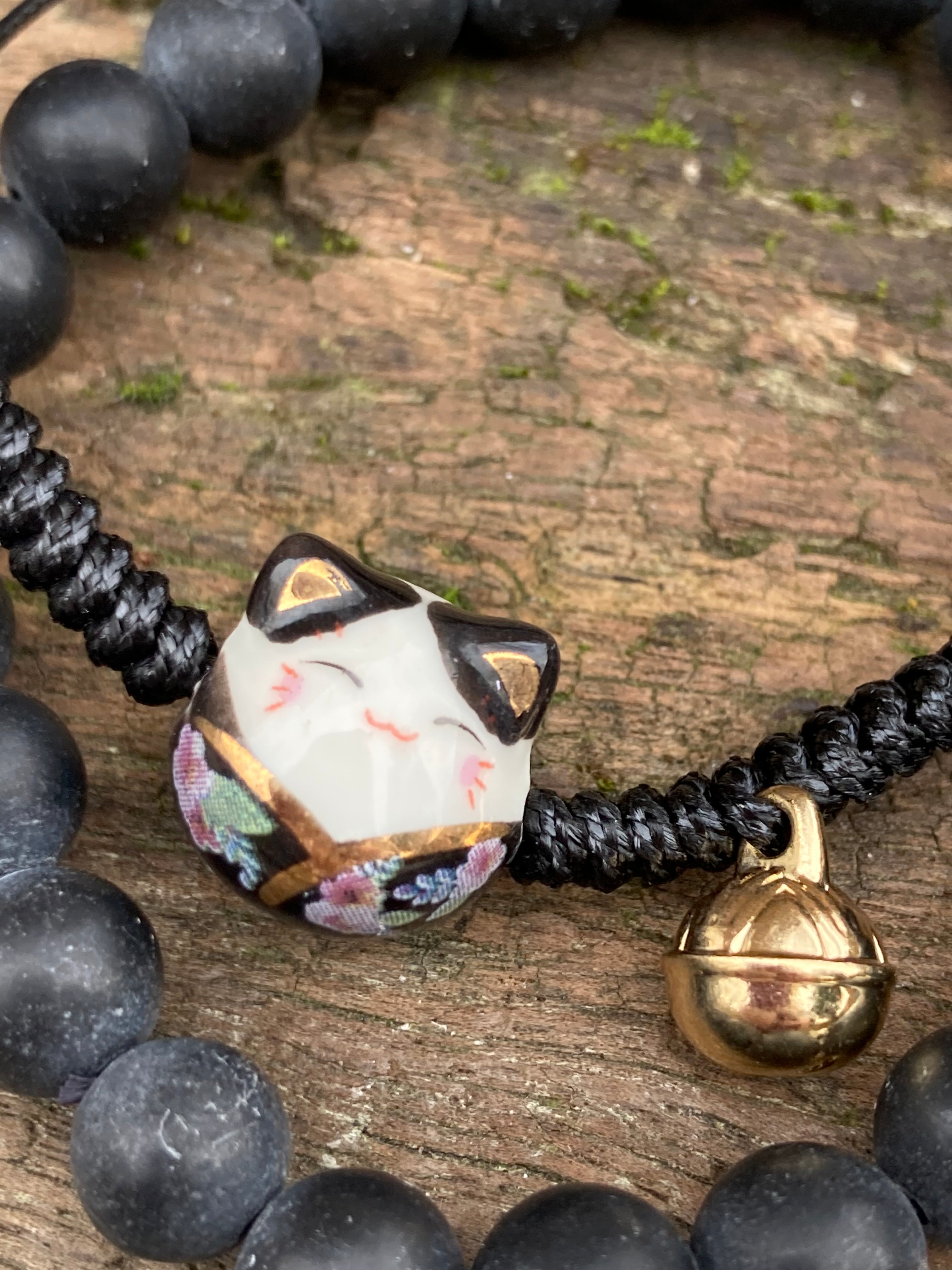 Shungite 🖤 lucky cat 🖤 bracelets