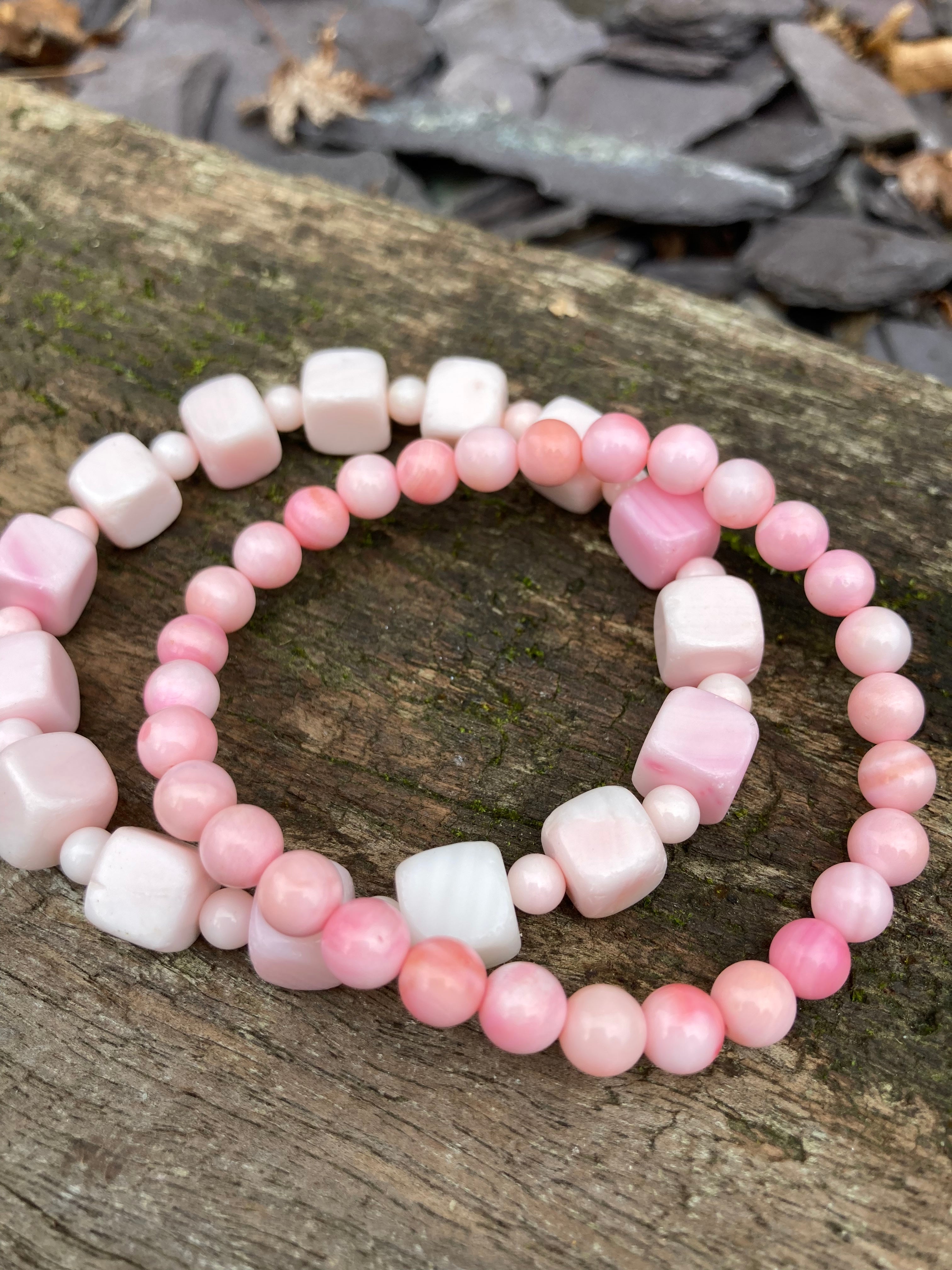 Rhodonite 💖 Queens shell 💖 Pink Tourmaline 💖 Blossom Tourmaline 💖 bracelets