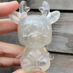 Load image into Gallery viewer, Amethyst &amp; Moonstone chip resin cute deers
