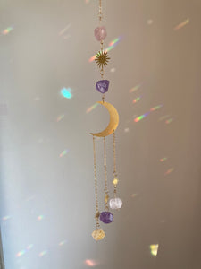 Amethyst Citrine & Clear Quartz Sun Catcher