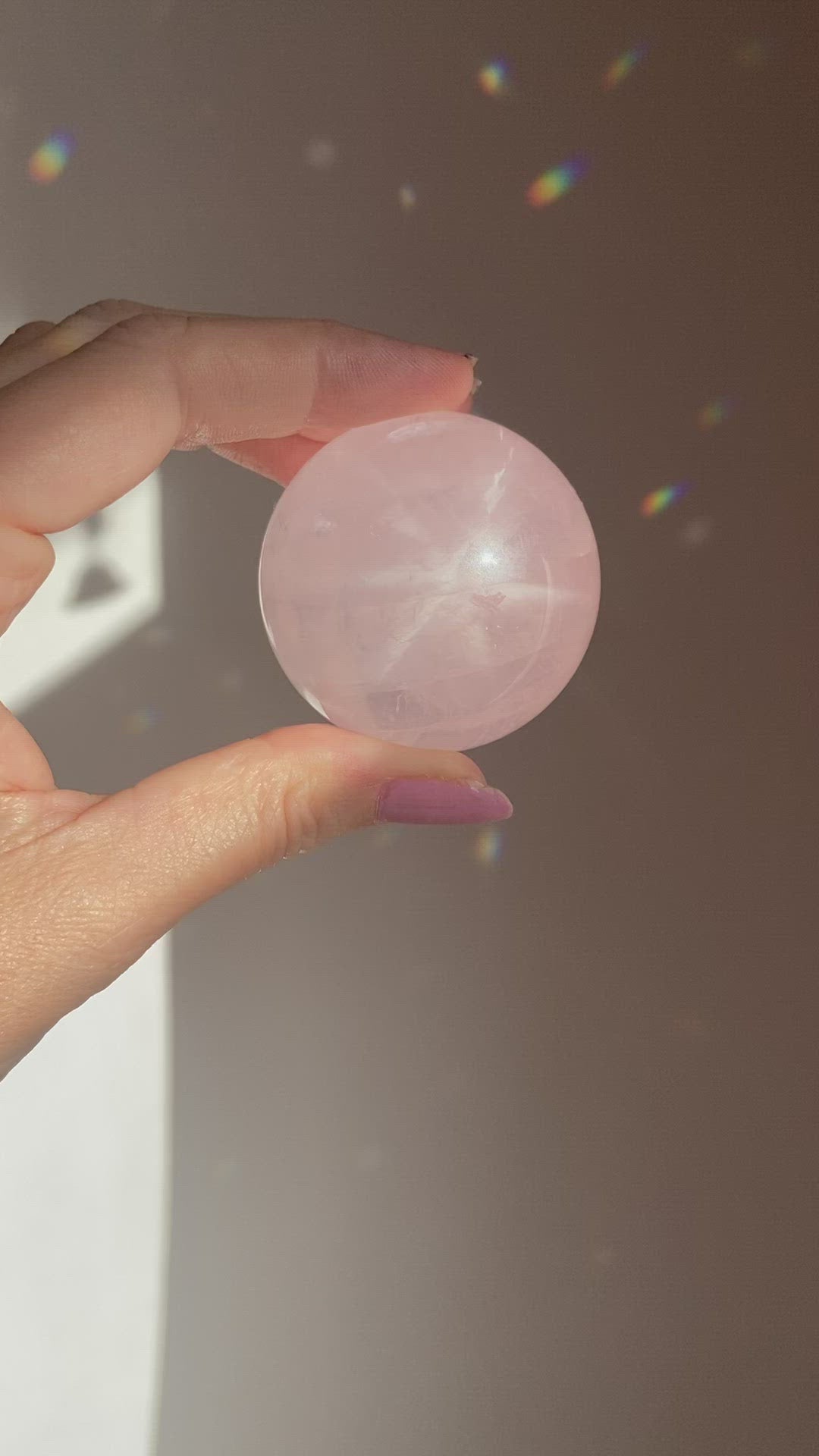 Super high quality icey Star Rose Quartz spheres