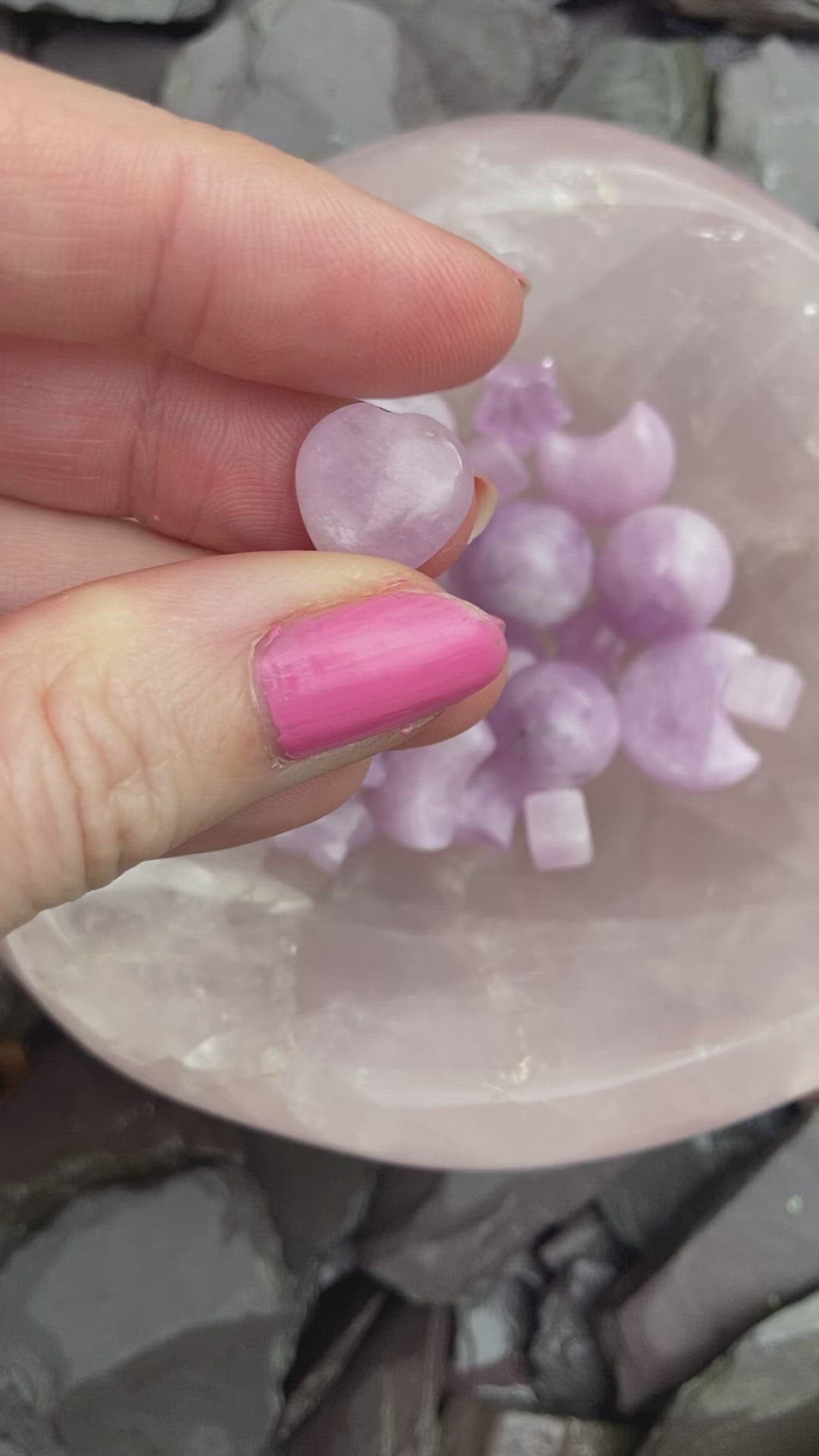 Mini Kunzite Collection 💜 hearts ⭐️ Stars 🌙 Moons 💜 Spheres 💜 cubes