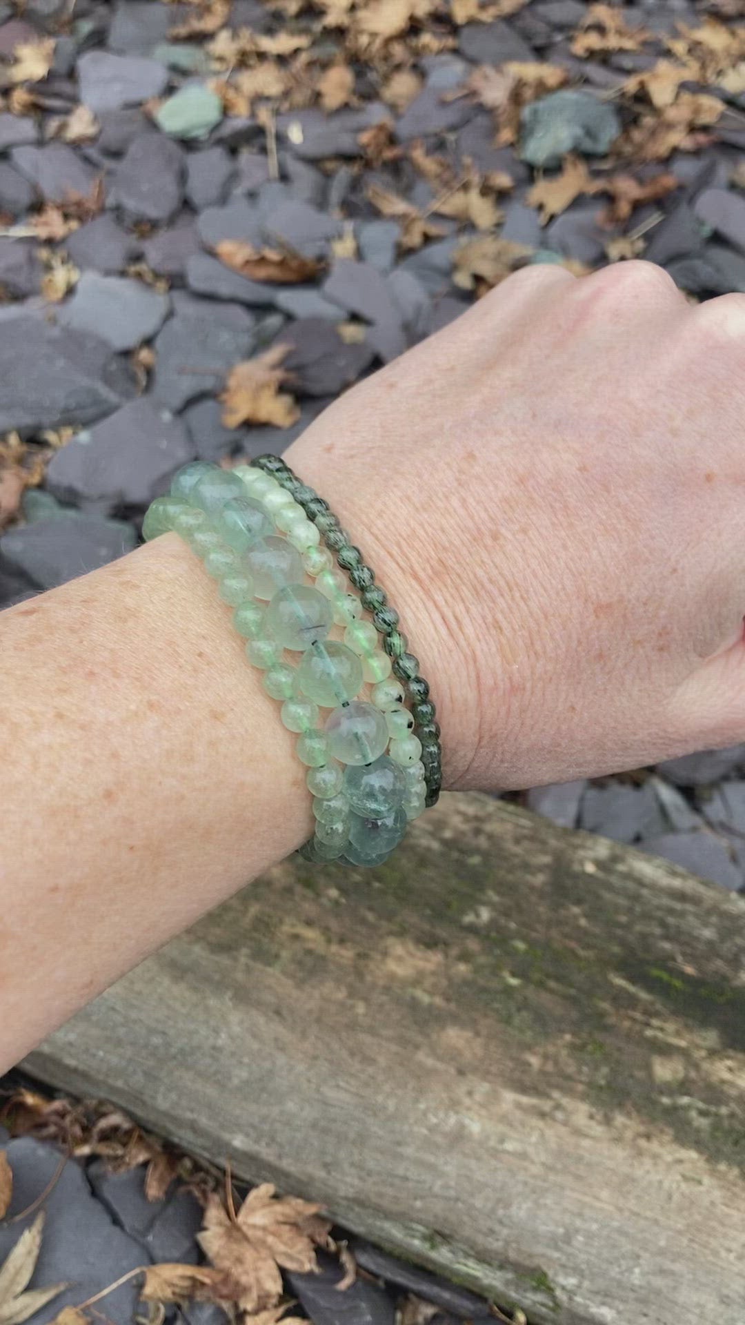 Green Flourite 💚 Prehnite 💚 Green rutile💚 bracelets