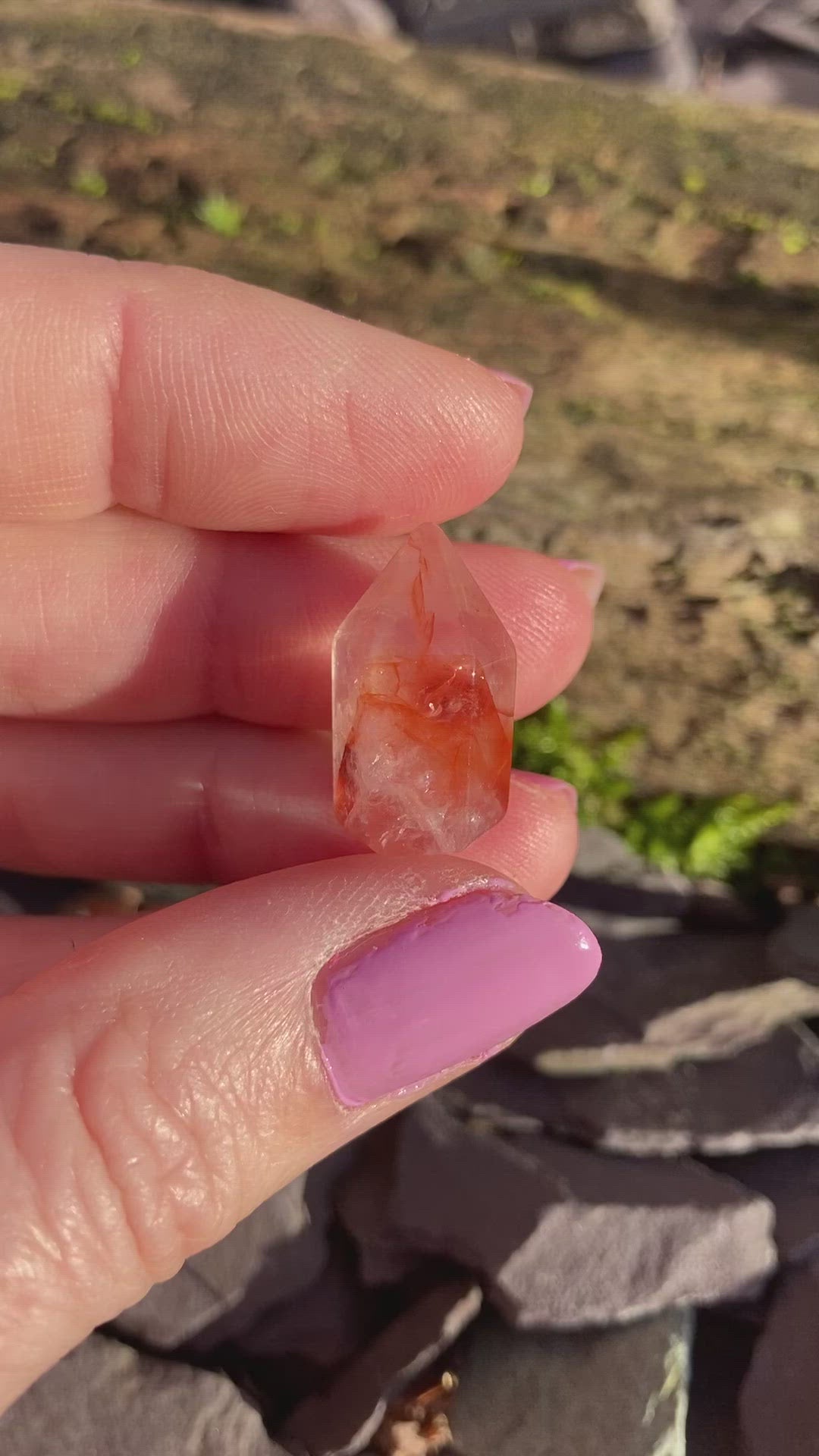 Mini Fire Quartz points