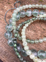 Load image into Gallery viewer, Green Flourite 💚 Prehnite 💚 Green rutile💚 bracelets
