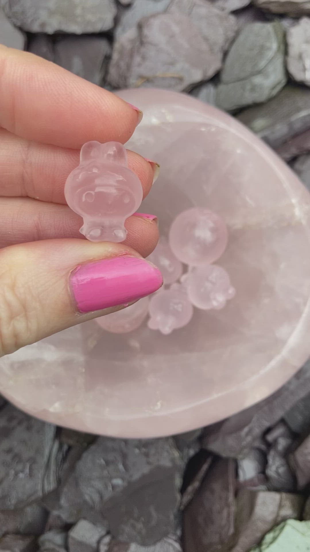 Mini Rose Quartz Miffy & spheres 💖