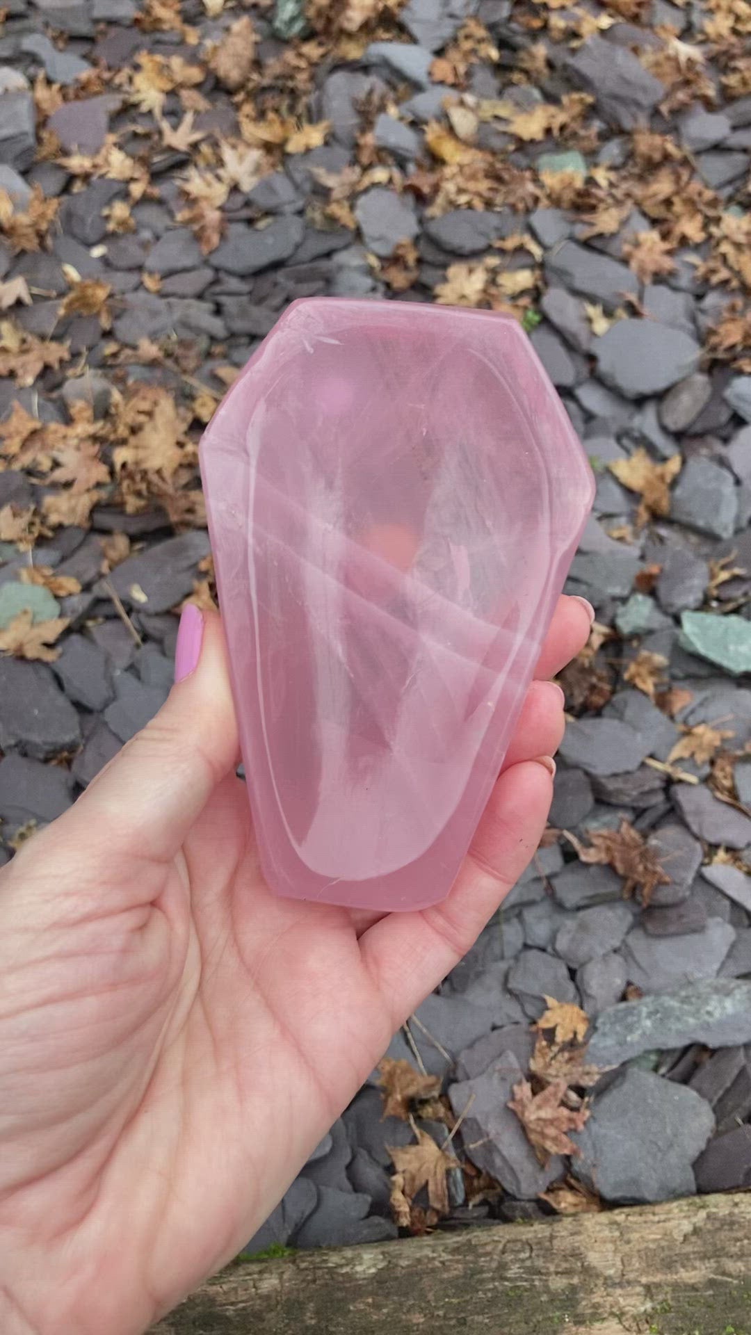 Rose quartz coffin trinket dishes