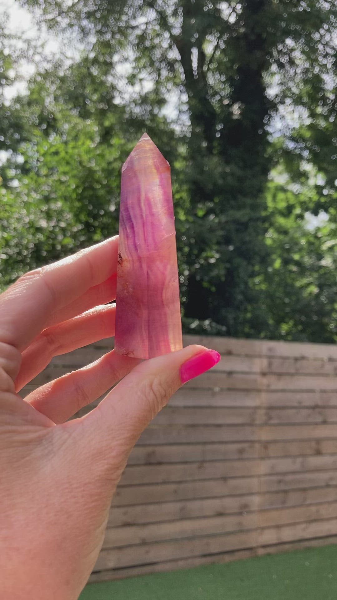 Magenta Flourite with stunning banding 💖