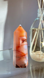 Load image into Gallery viewer, Large druzy Carnelian tower
