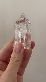 Load and play video in Gallery viewer, High quality Clear Quartz small chunky towers with rainbows galore
