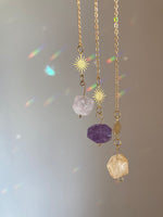 Load image into Gallery viewer, Amethyst Citrine &amp; Clear Quartz Sun Catcher
