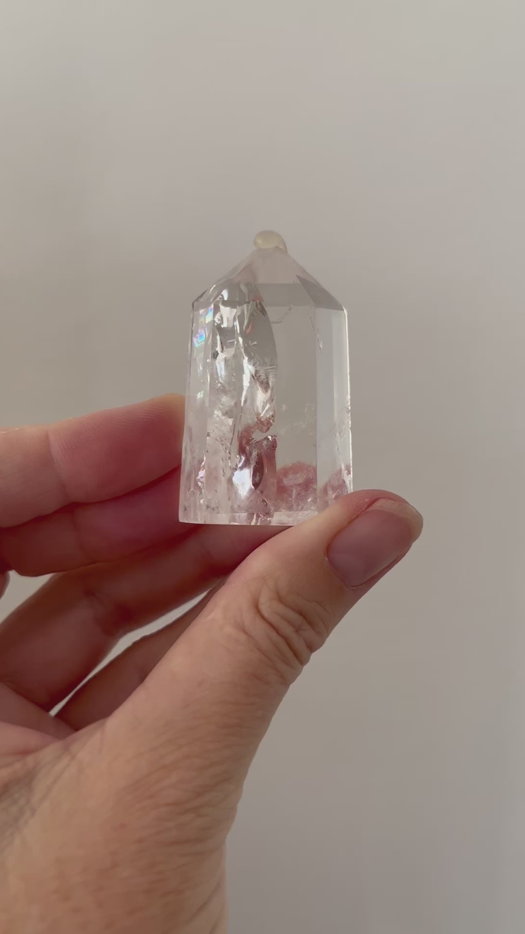 High quality Clear Quartz small chunky towers with rainbows galore