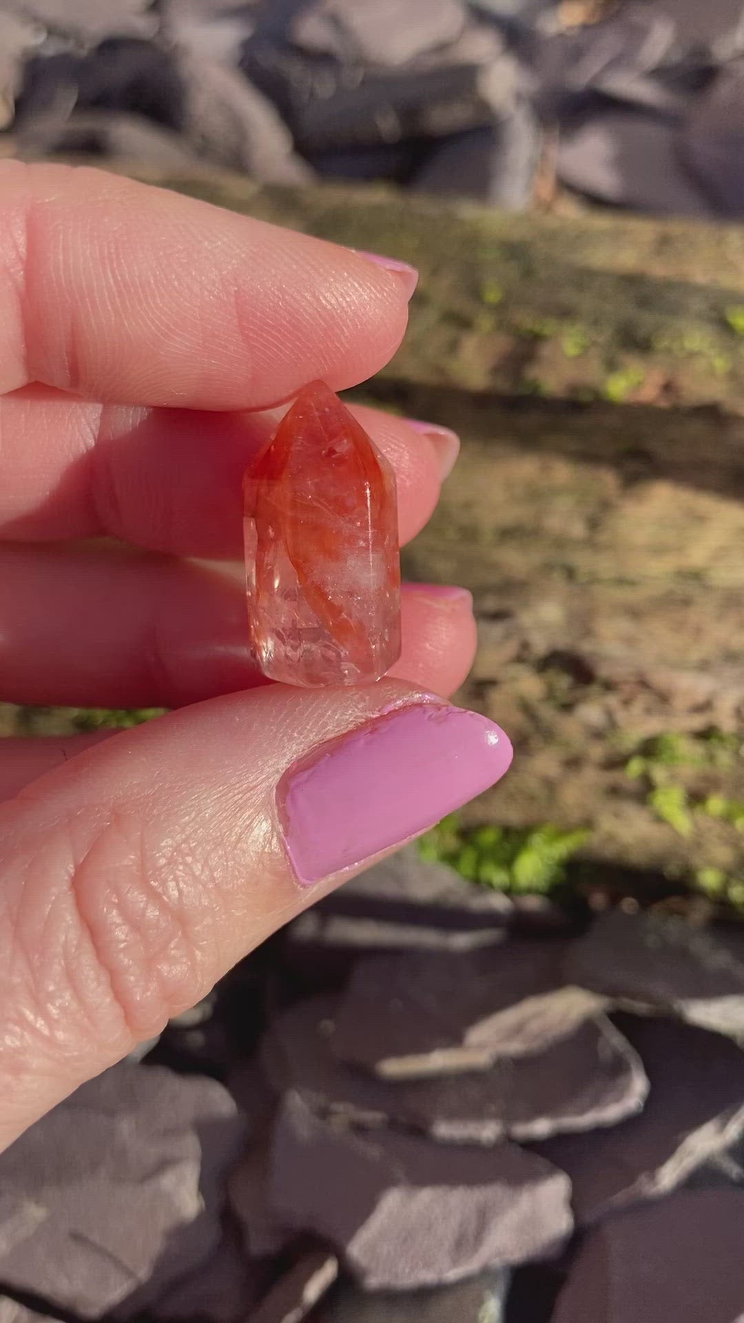 Mini Fire Quartz points