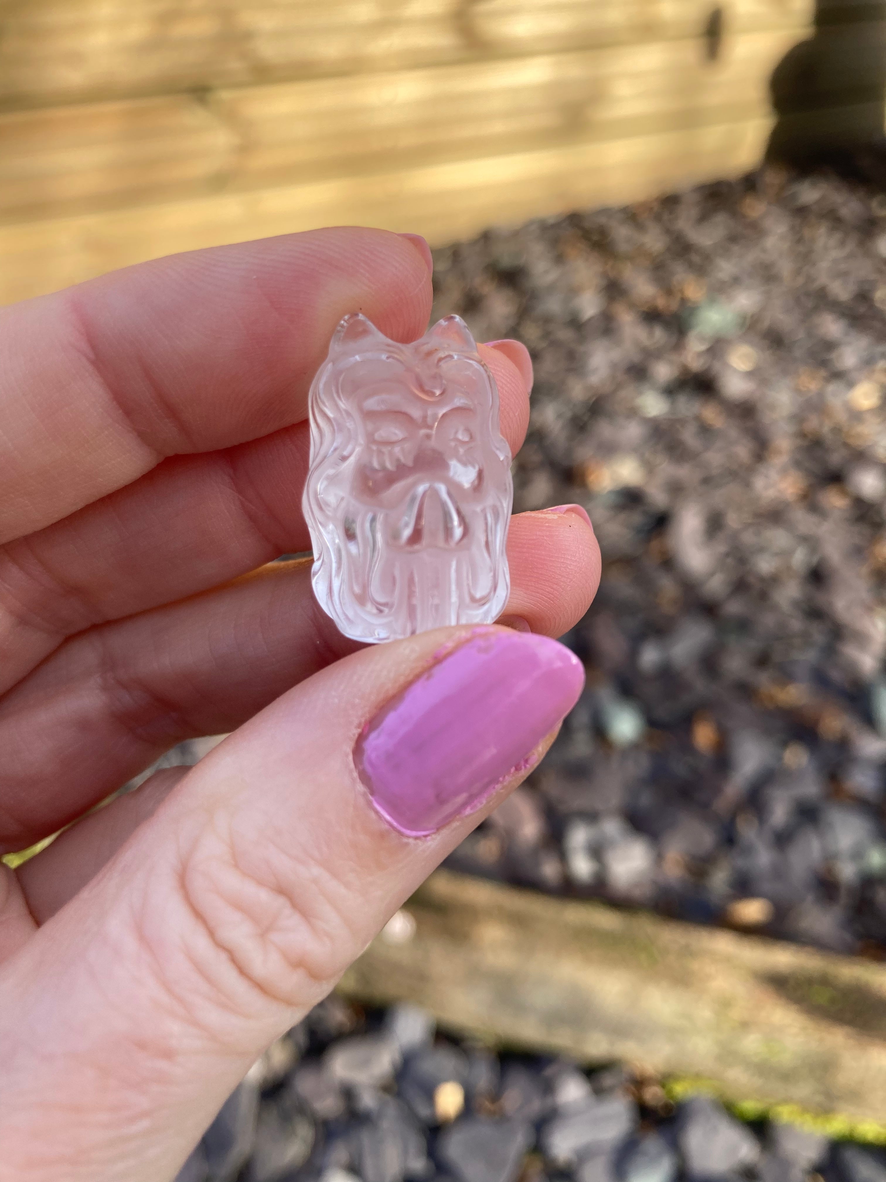 Mini praying Clear Quartz cutie