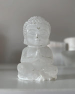 Load image into Gallery viewer, Selenite praying Buddhas
