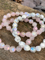 Load image into Gallery viewer, Aura Rose Quartz 💖 Aura Howlite 🤍 bracelets
