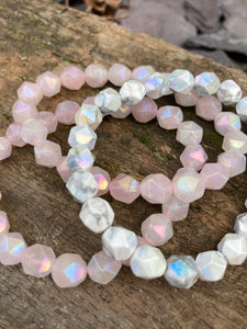 Aura Rose Quartz 💖 Aura Howlite 🤍 bracelets