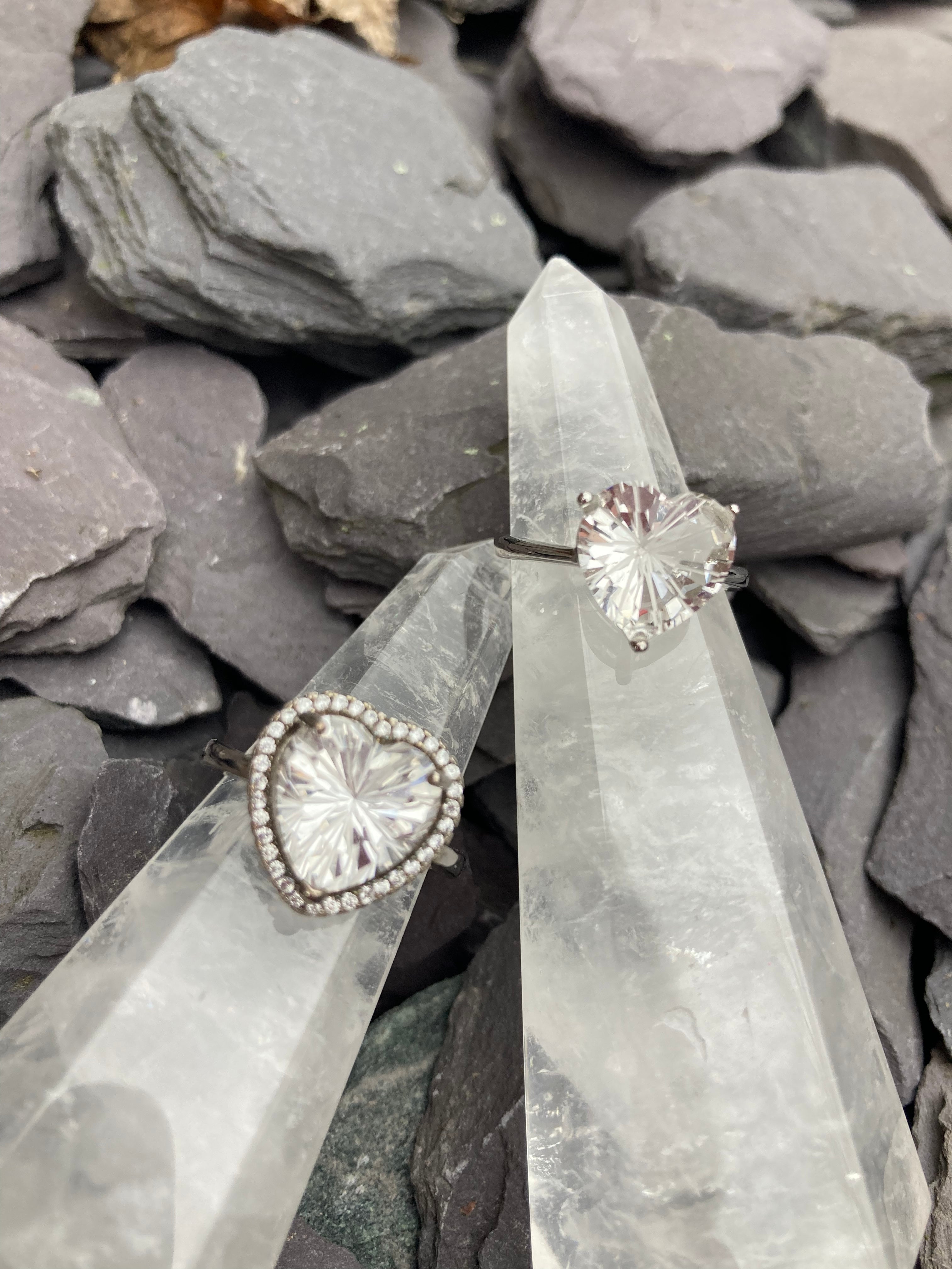 Stunning Classic Clear Quartz rings 🤍