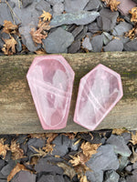 Load image into Gallery viewer, Rose quartz coffin trinket dishes
