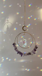 Load and play video in Gallery viewer, Stunning crystal double hoop Sun catchers
