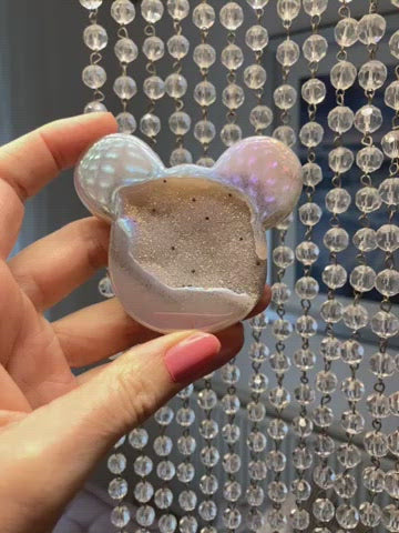 Aura druzy Agate Mickey Mouse palms