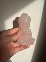 Load image into Gallery viewer, Stunning Rose Quartz praying Buddha carvings
