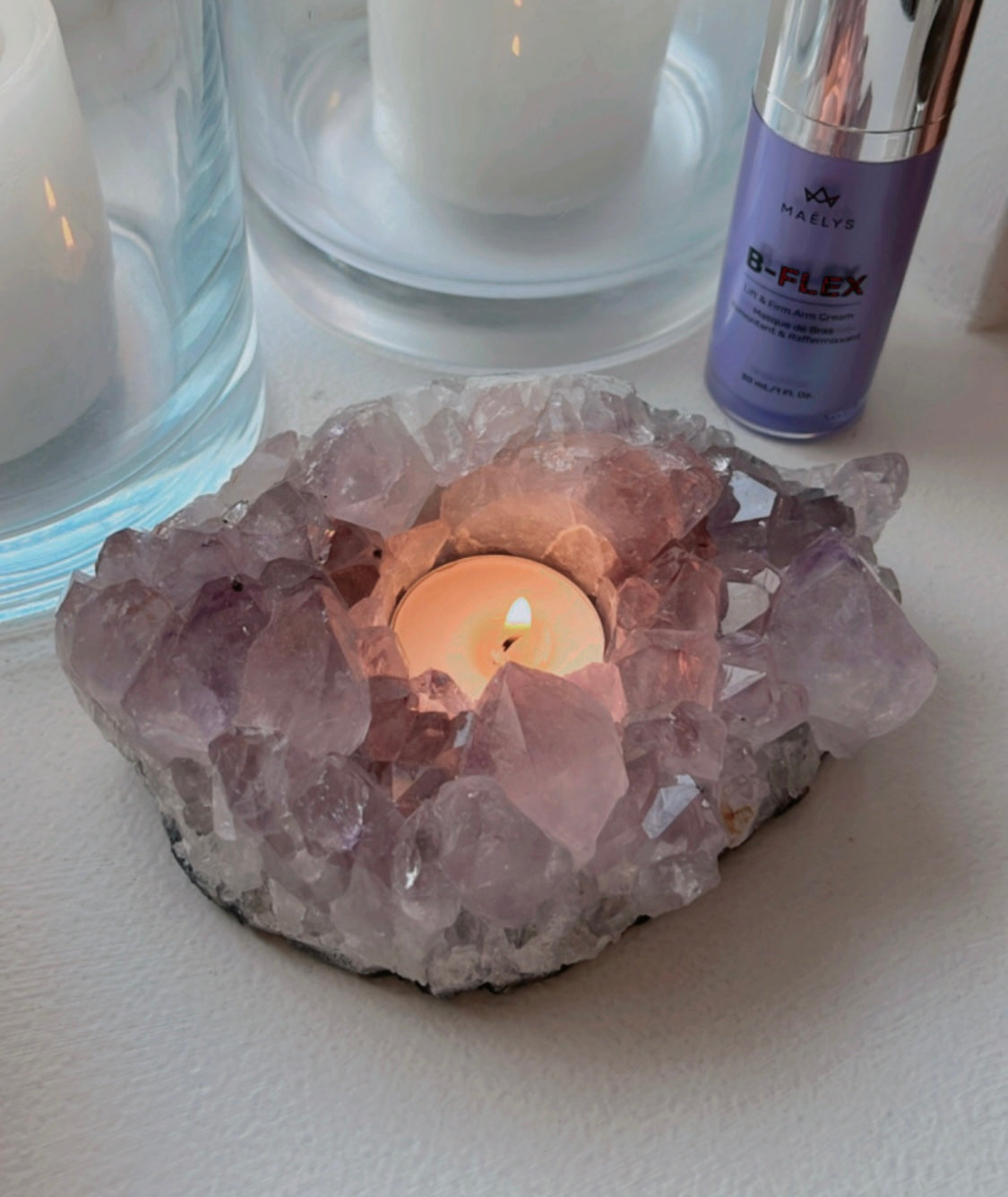 Amethyst candle  t-light holders