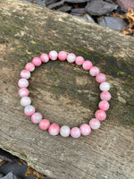 Load image into Gallery viewer, Rhodonite 💖 Queens shell 💖 Pink Tourmaline 💖 Blossom Tourmaline 💖 bracelets
