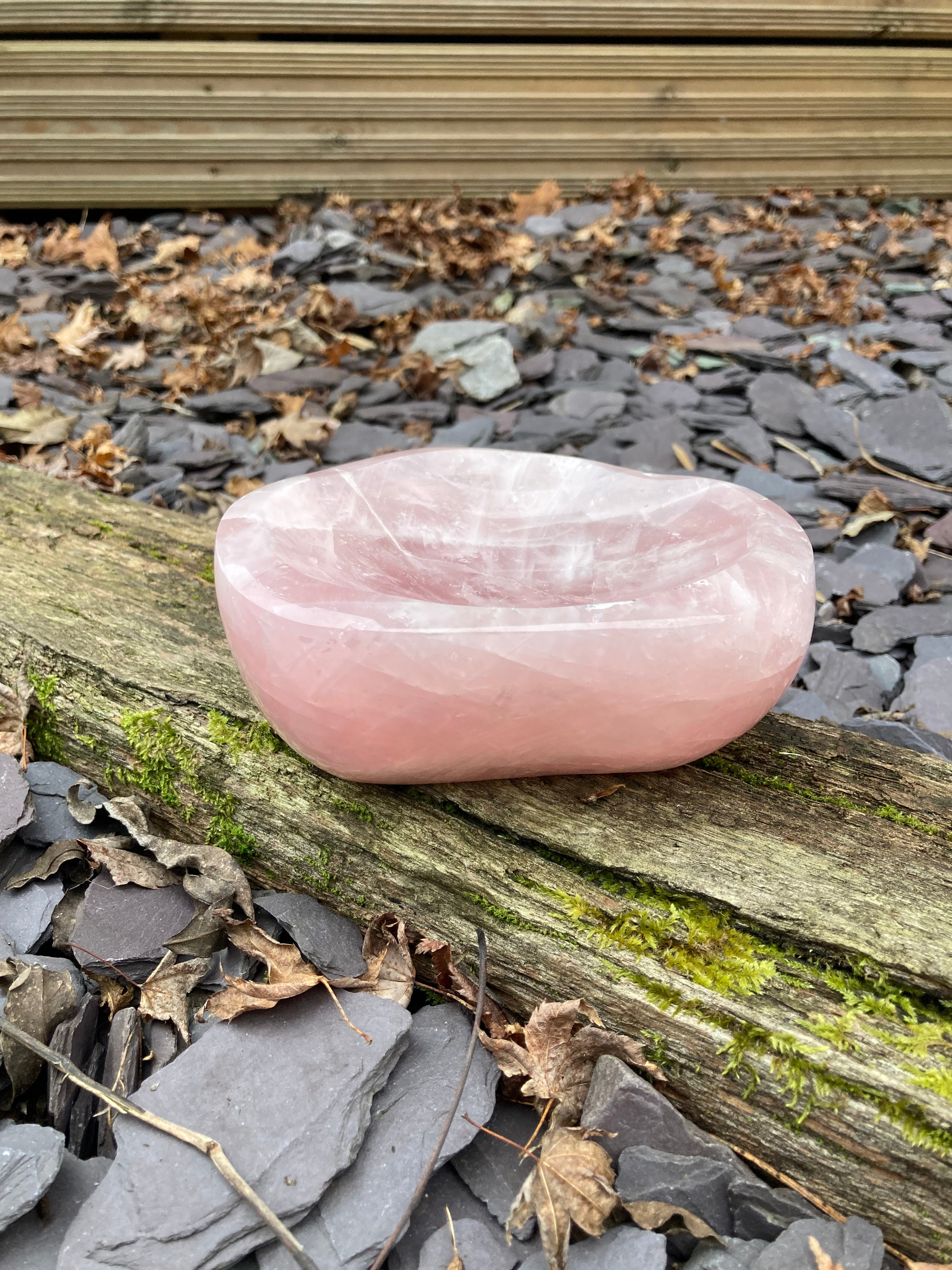 Stunning chunky Rose Quartz bowl