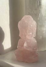 Load image into Gallery viewer, Stunning Rose Quartz praying Buddha carvings
