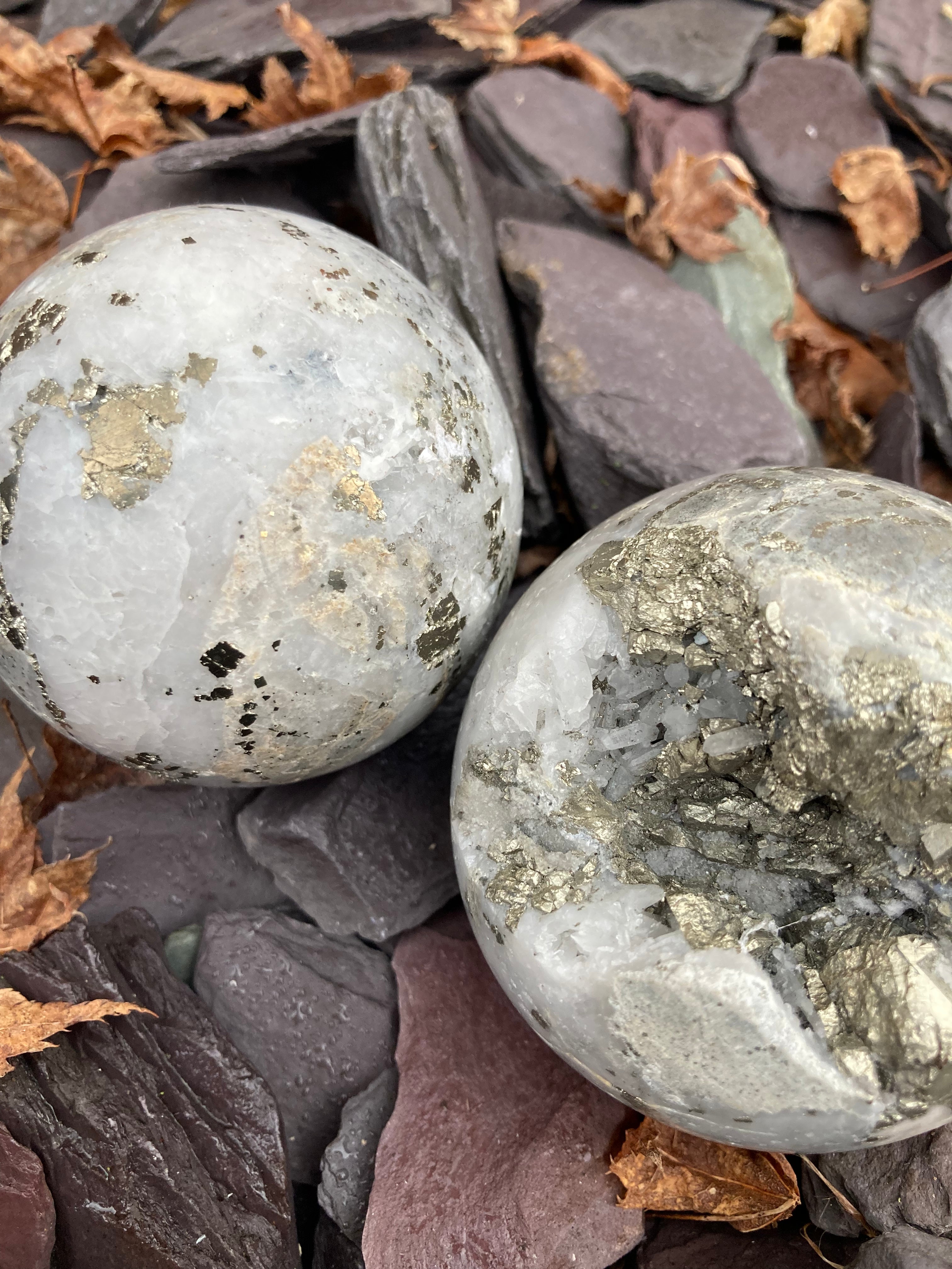 Stunning Pyrite & Calcite Spheres