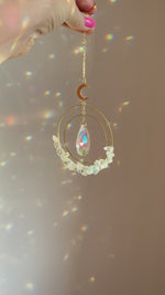 Load and play video in Gallery viewer, Stunning crystal double hoop Sun catchers
