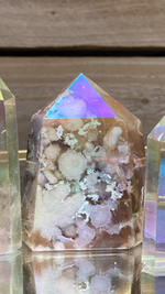 Load image into Gallery viewer, Aura Citrine, Flower Agate and Crazy Lace tower collection
