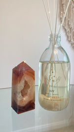 Load image into Gallery viewer, Large druzy Quartz and Carnelian chunky tower
