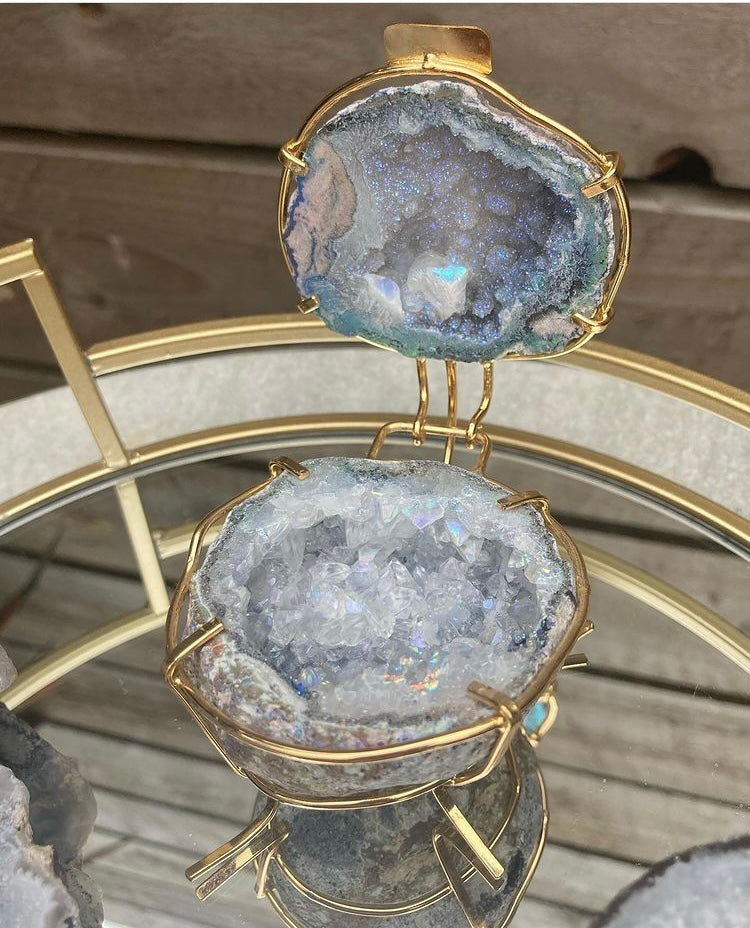 Super sparkly druzy agate jewellery boxes 🤍