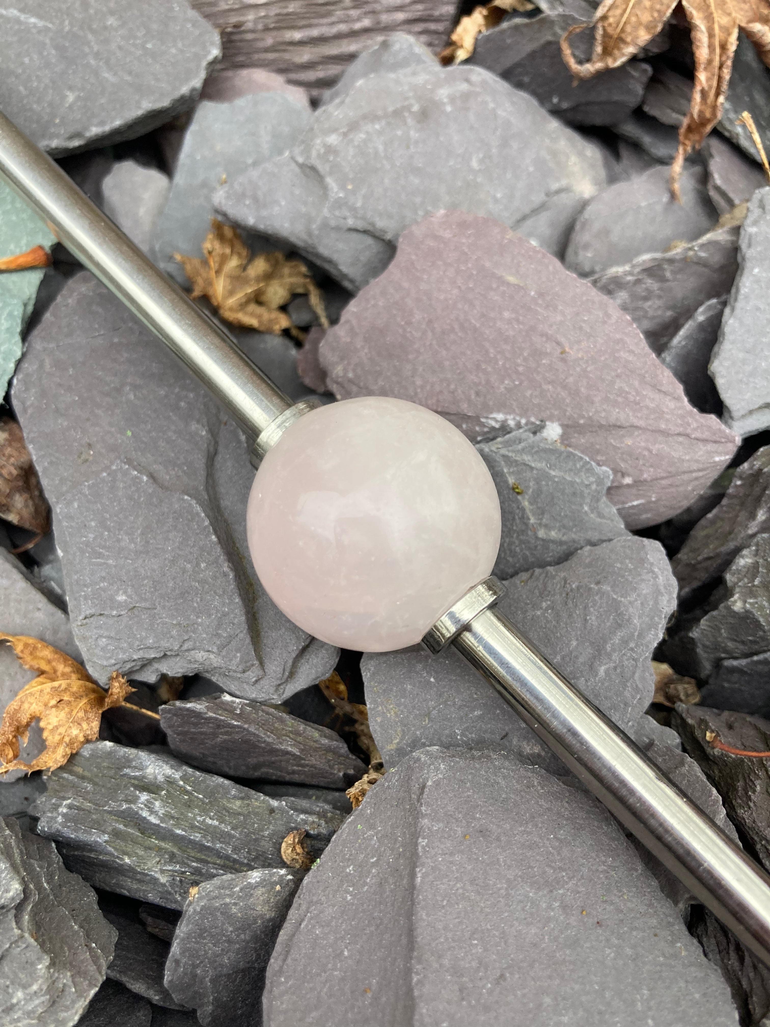 Rose quartz & Clear quartz straws