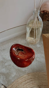 Large chunky  Druzy Carnelian bowl