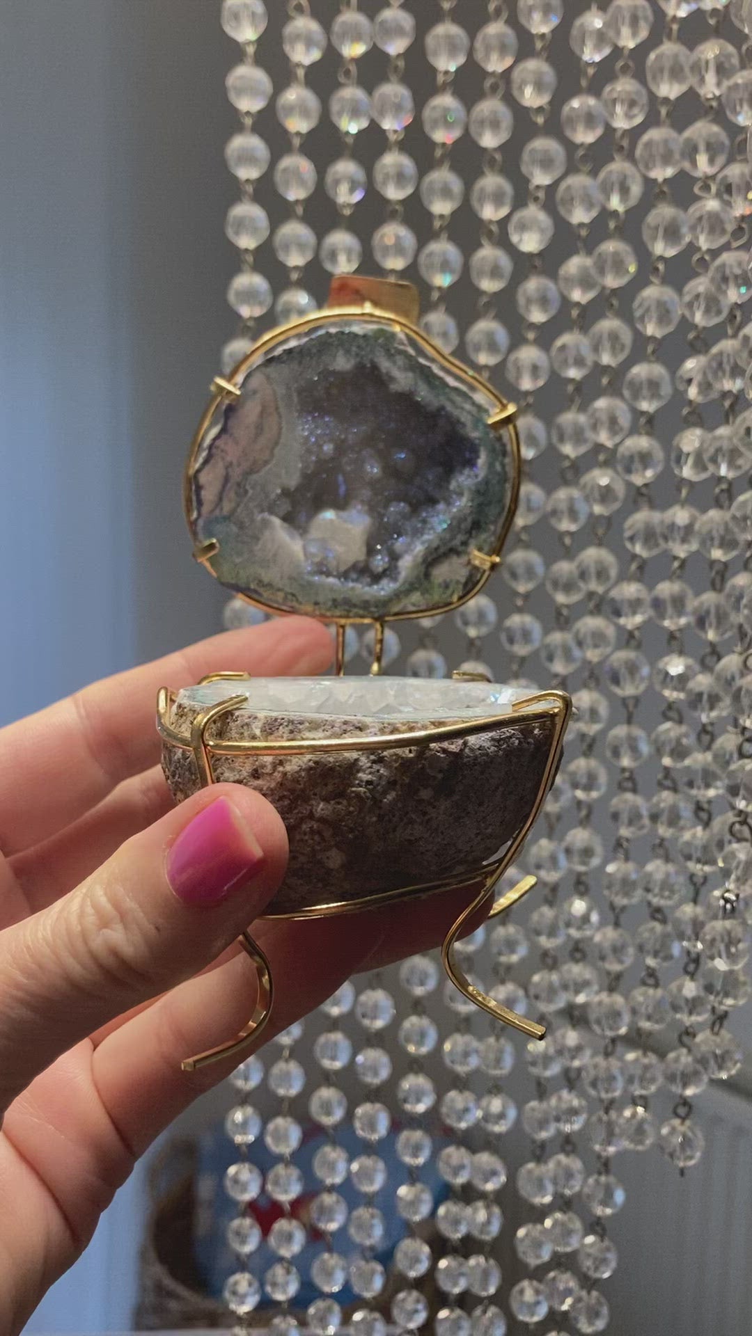 Super sparkly druzy agate jewellery boxes 🤍