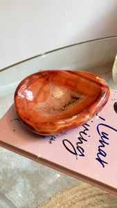 Stunning druzy Carnelian bowl