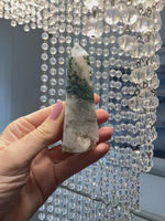 Load and play video in Gallery viewer, Moss agate druzy tower 💚✨✨✨
