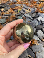 Load image into Gallery viewer, Stunning Chalcopyrite sphere 💛✨
